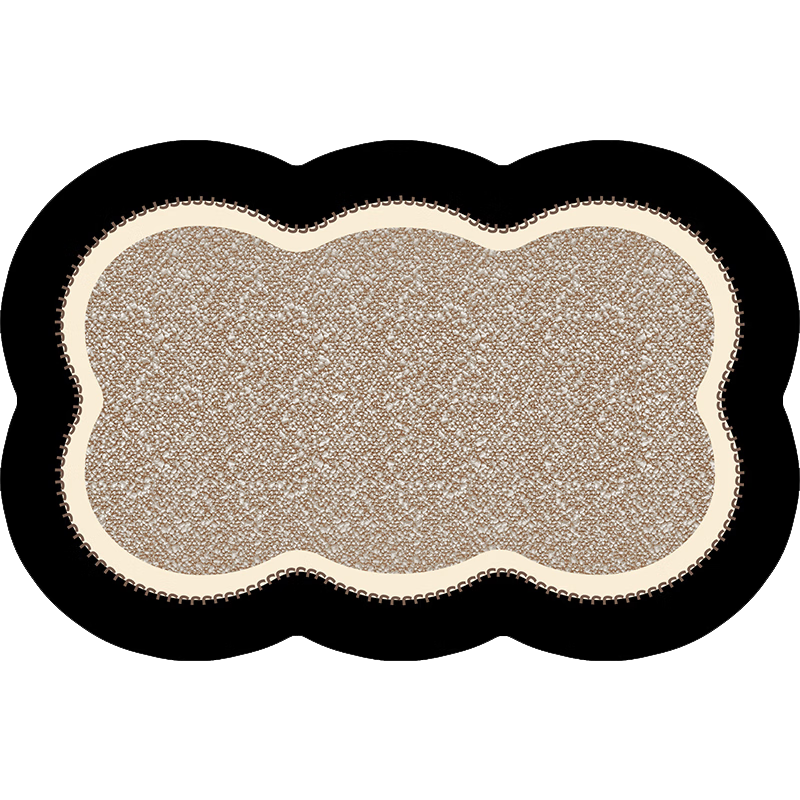 STIMANNI CITY·MANNI New Floral Bathroom Absorbent Mat Luxury Woven Linen Non-Slip Quick-Dry Thickened Floor Mat