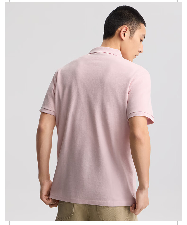 Lee 26 Spring Summer New Standard Fit Polo Shirt with Small Logo Emblem for Men Camel 3XL 17