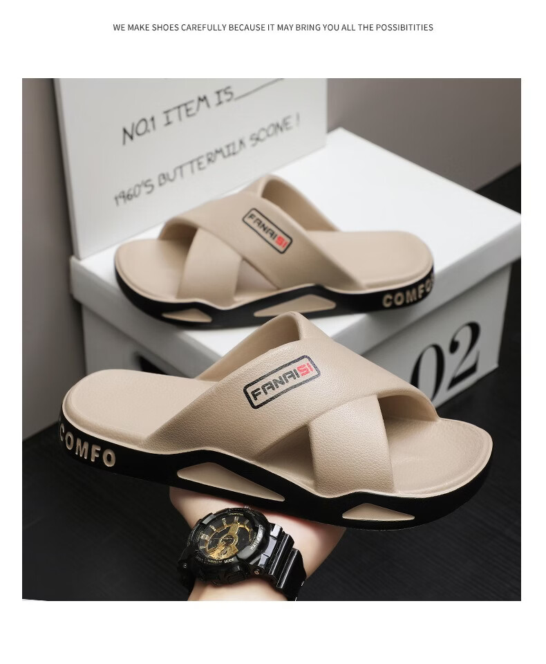 YUZHAOLIN Men's Fashion Sports Beach Slippers Comfortable Soft Sole Sandals 21