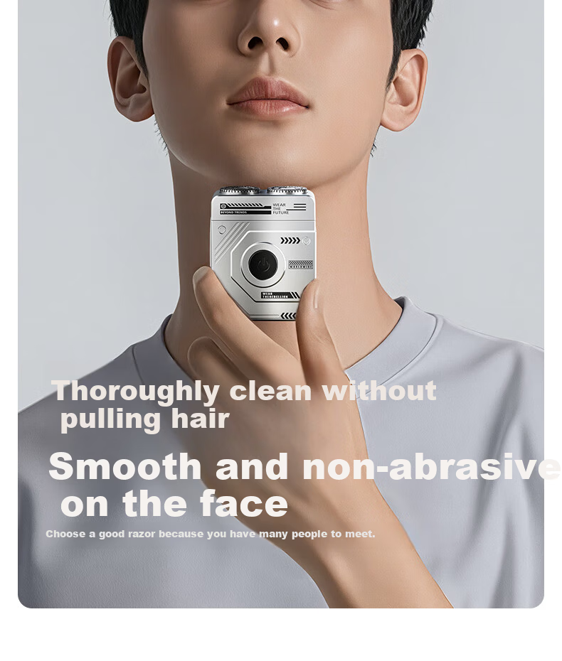 AUX Men's Electric Shaver Portable Mini Beard Trimmer Sensitive Skin Razor Birthday Gift Compact Travel Shaving Razor Annual Meeting Prize New Year Gift 15