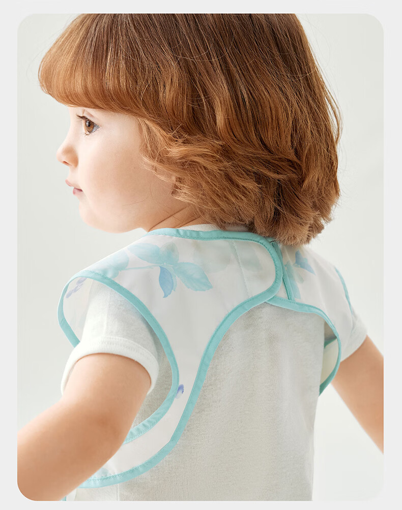 Babycare Baby Feeding Bib Toddler Smock Infant Anti-Dirt Apron with Back Cover Food Supplement Round Note Pattern Size 100 27