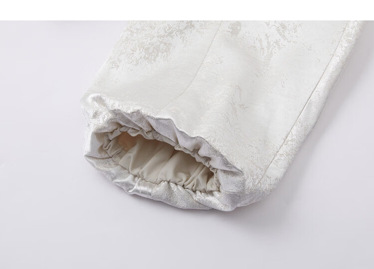 Demana [With Flax Gold Foil Embossing] Spring National Style New Chinese Round Neck Drawstring Loose Petite Women's Jacket 13