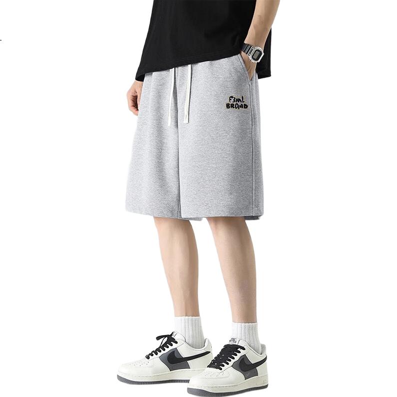 MMOPTOP American-Style Ice Silk Thin Five-Point Shorts, Summer Men's Loose Quick-Dry Breathable Shorts, F304P Black XL