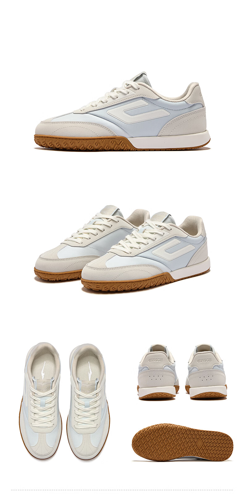 ERKE Men's Sneakers Summer 2026 New Breathable Casual Thin-Soled Trendy Sports Shoes | Nebula (Leather) 53