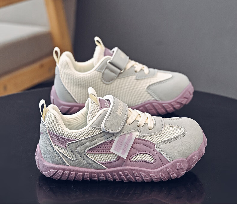 Warrior Kids Sports Shoes Boys Casual Training Shoes Girls Lightweight Running Shoes WZ-2106 Black Dark Gray Light Gray Size 32 7