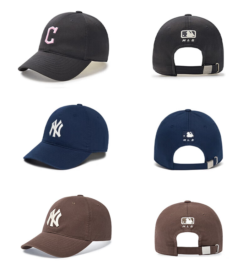 MLB Baseball Cap for Men And Women, Couples' Soft Top Cap, Casual Sports Hat for All Seasons, 3ACP6601N-07RDS 38