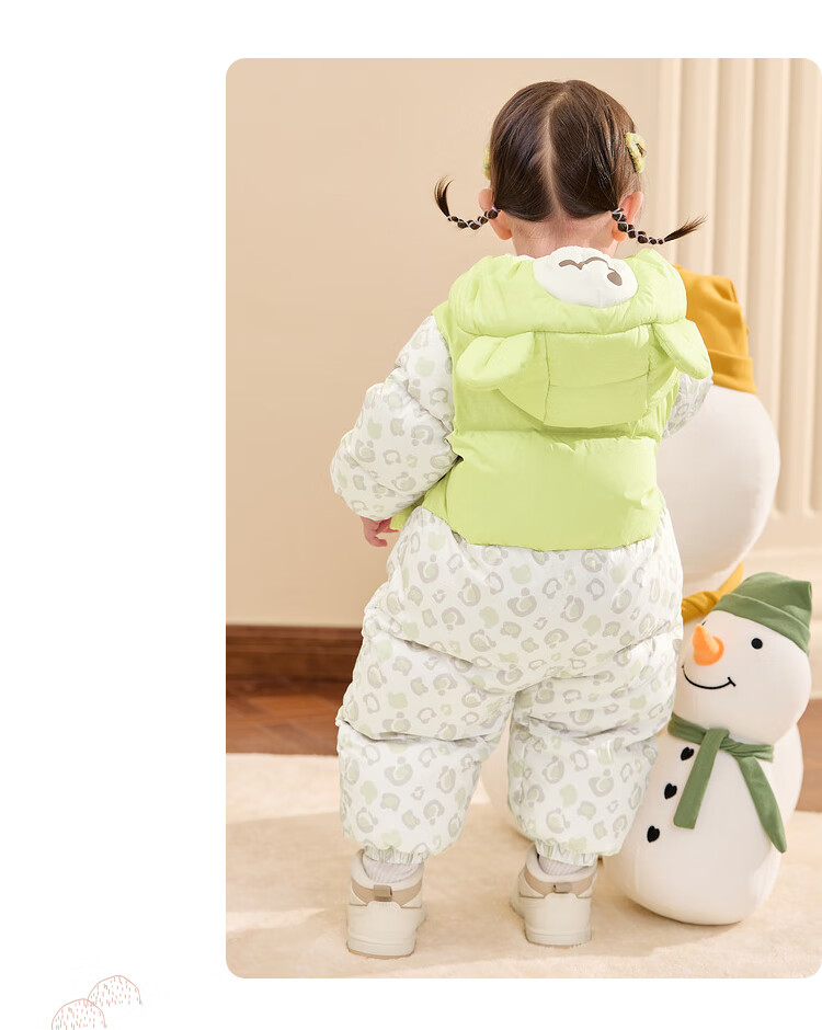 BALABALA Children's Clothing, Baby down Jacket Onesie, New Winter Outfit for Infants, Thickened Warm Romper, Cute Desig 18
