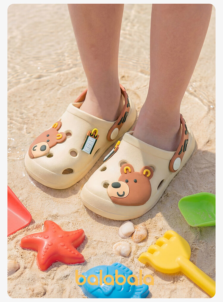 BALABALA Kids Slippers Girls Summer Cartoon Indoor Hole Shoes Cute Breathable Soft Sole Boys Beach Sandals 19