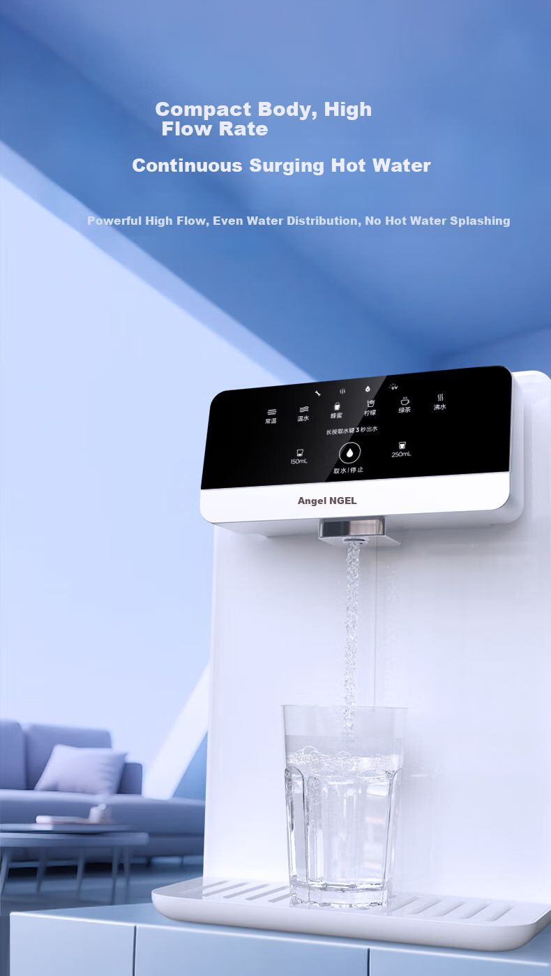 Angel Wall-Mounted Instant Hot Direct Drinking Water Integrated Purifier Companion Full Flow Adapter Ultra-Thin Home Six-Level Temperature Control Quantitative Water Dispensing Y3617BK-G 12