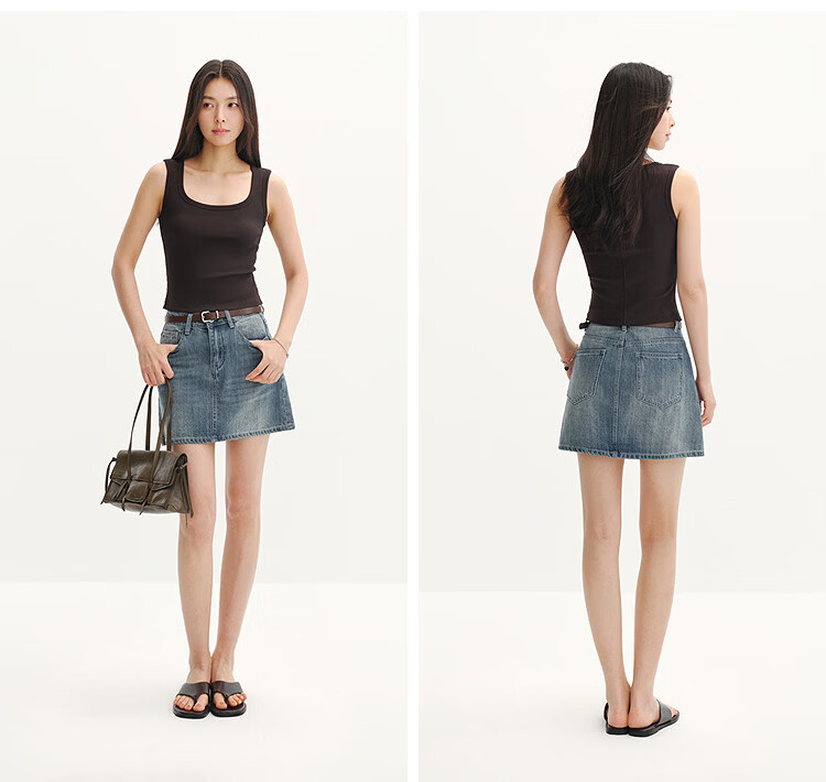 Semir Women's Summer Sleeveless Crop U-Neck Solid Color Cooling Slim Fit Inner Top 2026 Style Versatile Shirt 109326102003 10