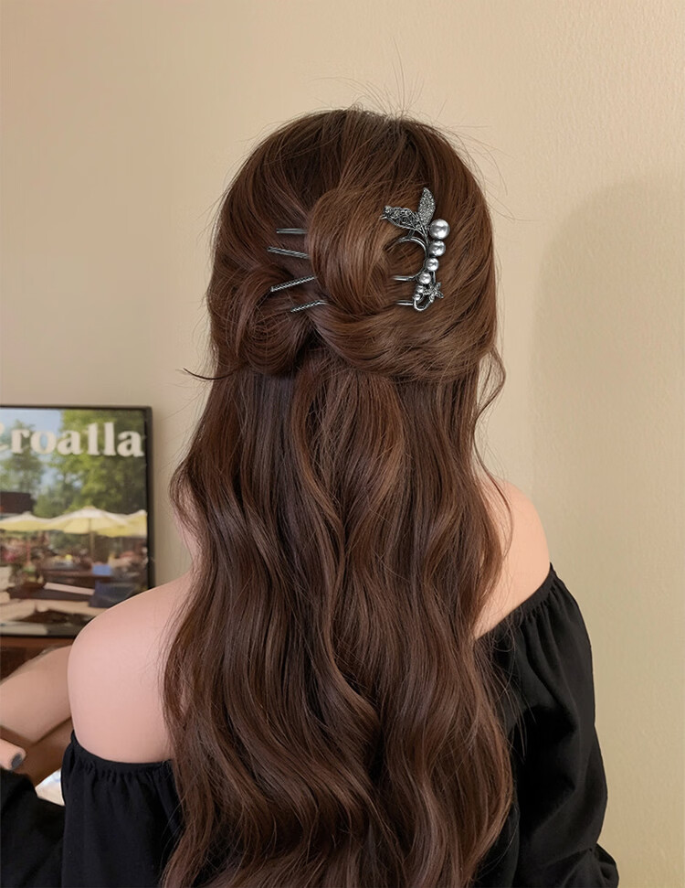 Xiangwan Hairpin Hair Clip U-Shaped Comb Mermaid Tail Hairpin Hairpin Women Daily Hair Styling New Year Gift 4
