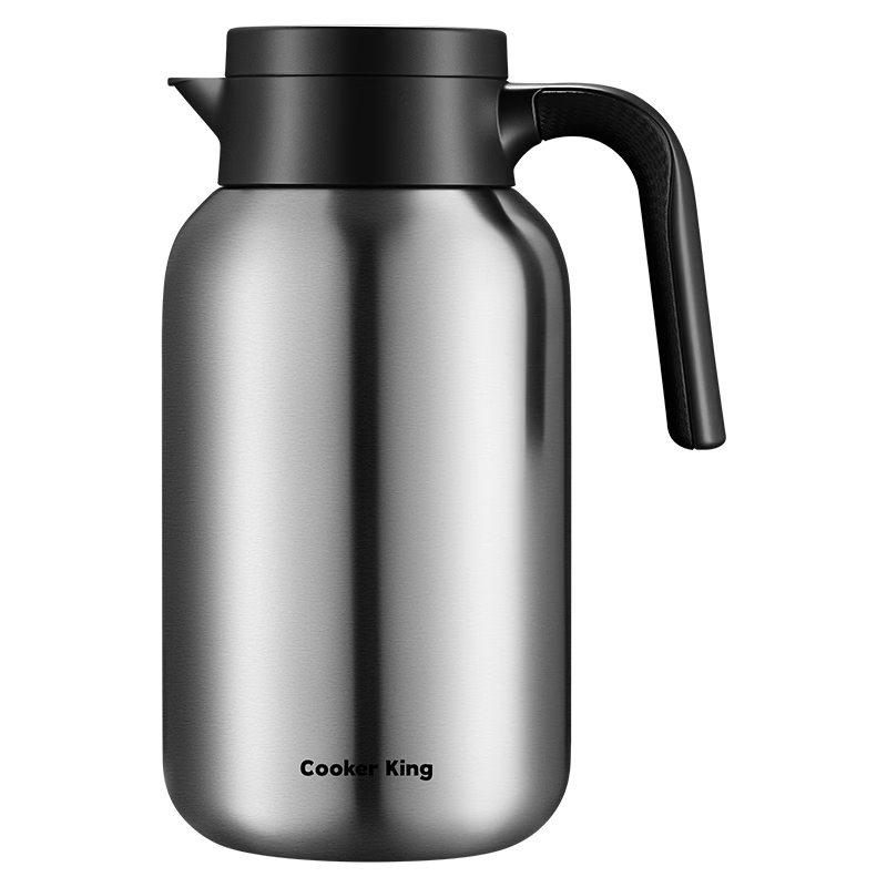 Chuida Huang Insulated Flask 316L Stainless Steel Large Capacity Household Hot Water Kettle Thermos Integrated Seamless Liner 2L (Luminous Silver)