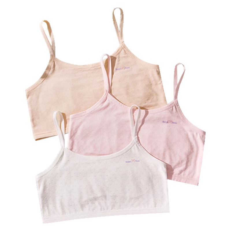 Ziyouxi Girls' Underwear for Elementary School Students in Puberty, Ages 8-12, Children's First Stage Camisole Thin Bra for Young Girls