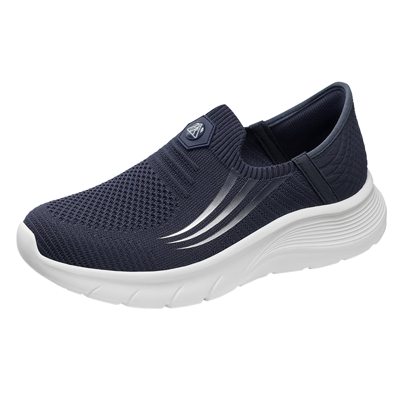 Zulijian Elderly Shoes Middle-aged and Senior Soft Sole Casual Walking Shoes Lightweight Dad Shoes 26117007T Casual Blue Men Size 42