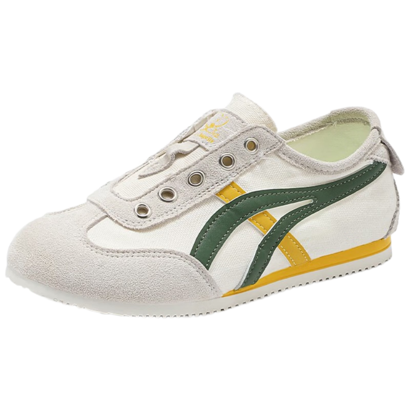 La Chapelle Women's Casual Low-Top Retro Sneakers Thin Sole Versatile Shoes XZX2232 Beige Black Size 38