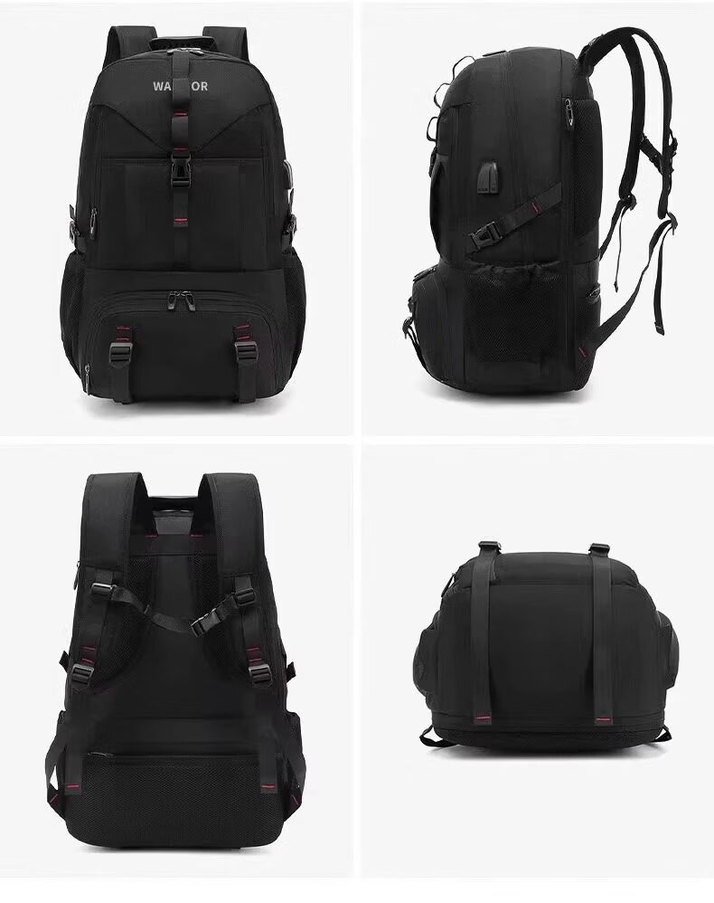 Warrior Outdoor Hiking Backpack Men's Large Capacity Sports Bag Extra Large Mountaineering Travel Bag Cycling Climbing Tourism Bag 22