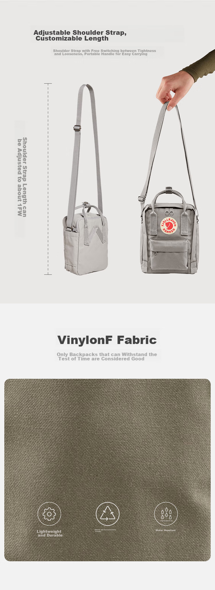 Fjällräven Sling Bag Men Women Shoulder Bag 23797-501 Sky Blue 2.5L Goddess Festival 5