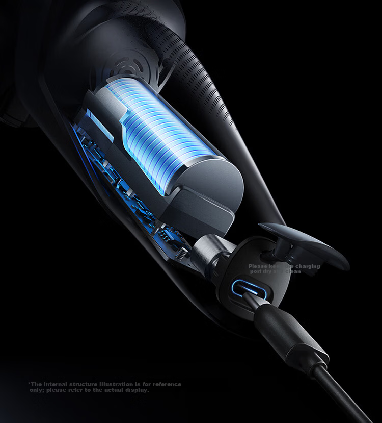 Mijia Electric Shaver Pro Blue Long Battery Life Waterproof Wear-Resistant Blade Smart Speed Sensing Gift for Boyfriend New Year Valentine's Day 20