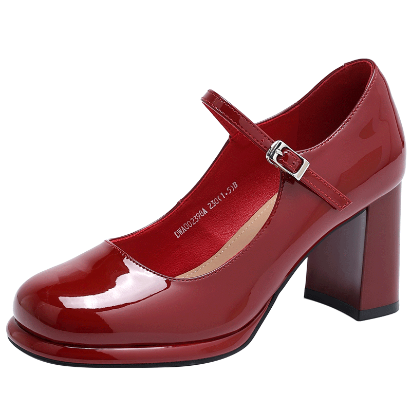 Dustodusto Women's Shoes 2026 Spring New Mary Jane Elegant High Heel Party Shoes Low-Cut Height Increasing Pumps