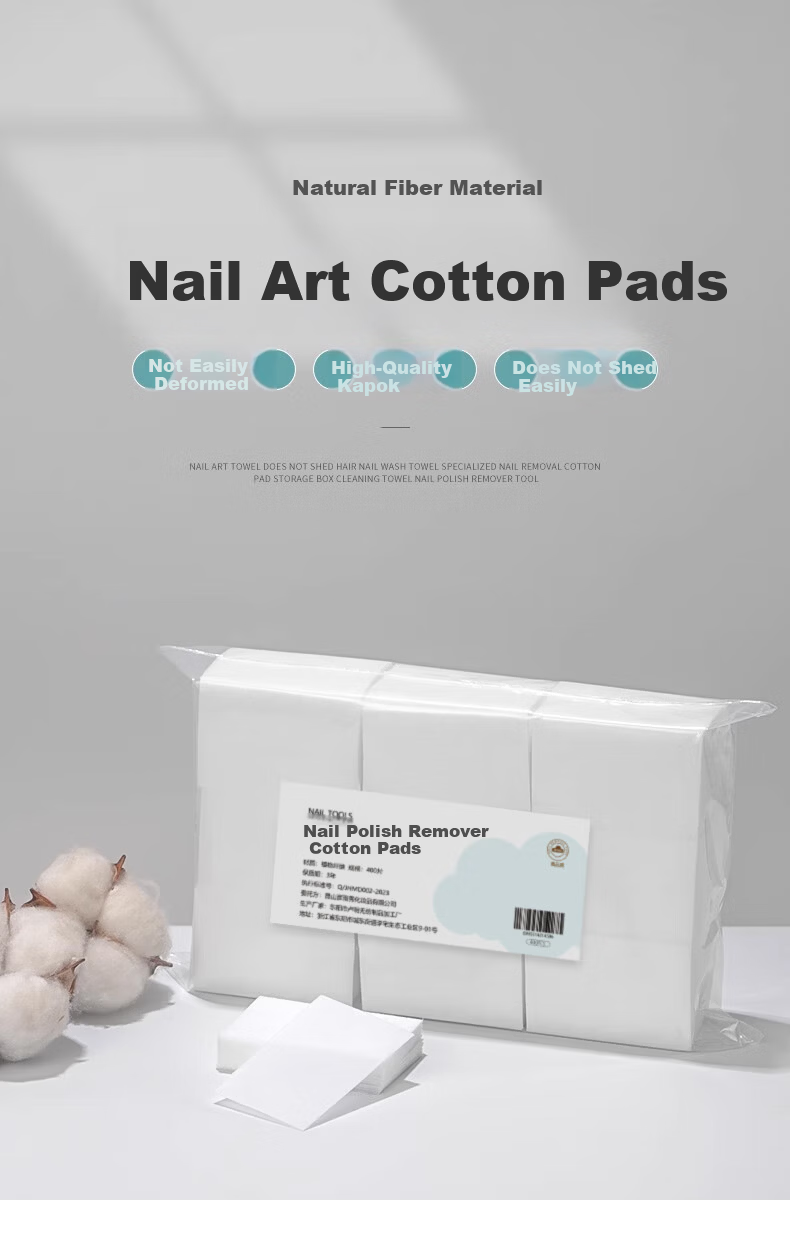 SweetCoolDou Nail Polish Remover Cotton Pads Cleaning Cotton Nail Wipes Durable 400pcs (Without Nail Polish Remover) 1