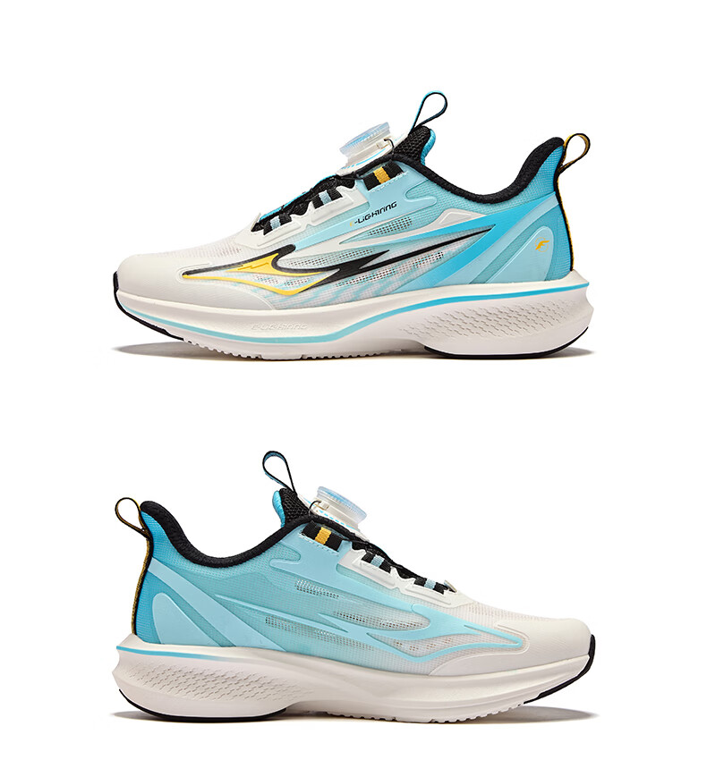 ERKE Kids Professional Sports Shoes Children's Cushioning Durable Running Shoes Phantom Blue/Microcrystalline White Size 39 17