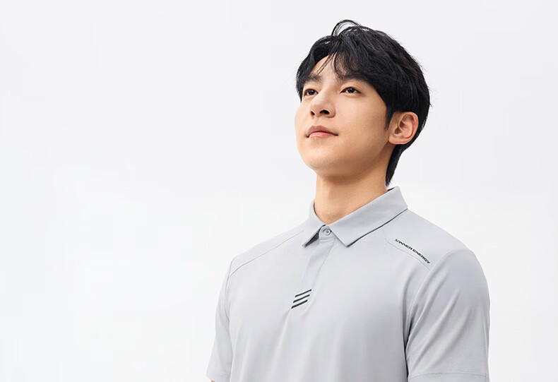 361° Men's Short Sleeve Polo Shirt Spring Summer Sports Casual Sun Protection Cooling Top 652624104-5 36