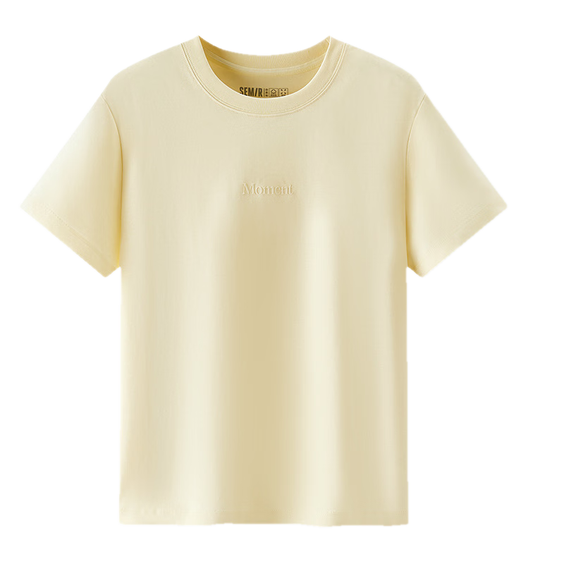 Semir Women's Short-Sleeve T-Shirt, Summer Cropped Style, Regular Shoulder, Slim Fit, Slimming Effect, Printed Top, 101325100017