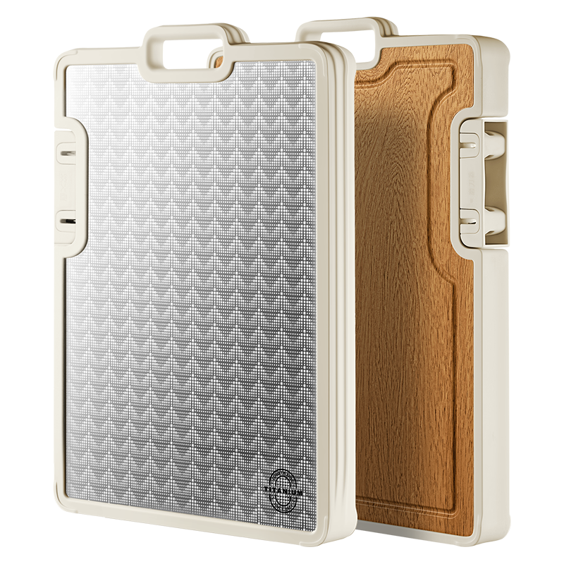 Chuida Huang Pure Titanium Cutting Board Household Antibacterial Double-Sided Mold-Resistant Non-Slip Thickened Chopping Board 42*30*2.5cm