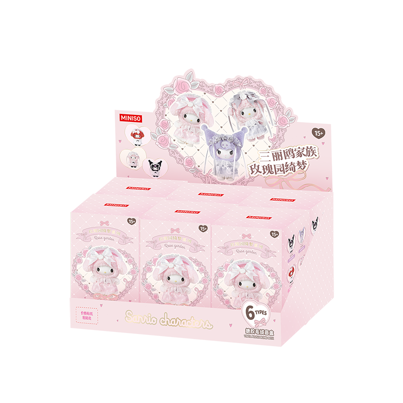 MINISO Sanrio Rose Garden Dream Vinyl Plush Blind Box Figurine Toy Desktop Decoration Birthday Gift for Women Single Box