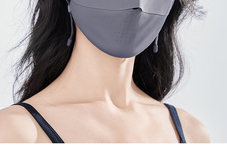 ZIY Seamless Sun Protection Mask for Women UV Protection 2026 New Full Face Bikini Sun Shield Black 24