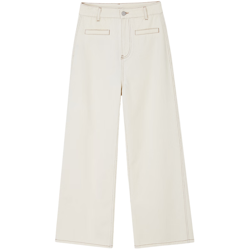 Mt [Danren Formula] Autumn Simple Commuter Pure Cotton Straight-Leg Slimming Comfortable Washed Women's Jeans