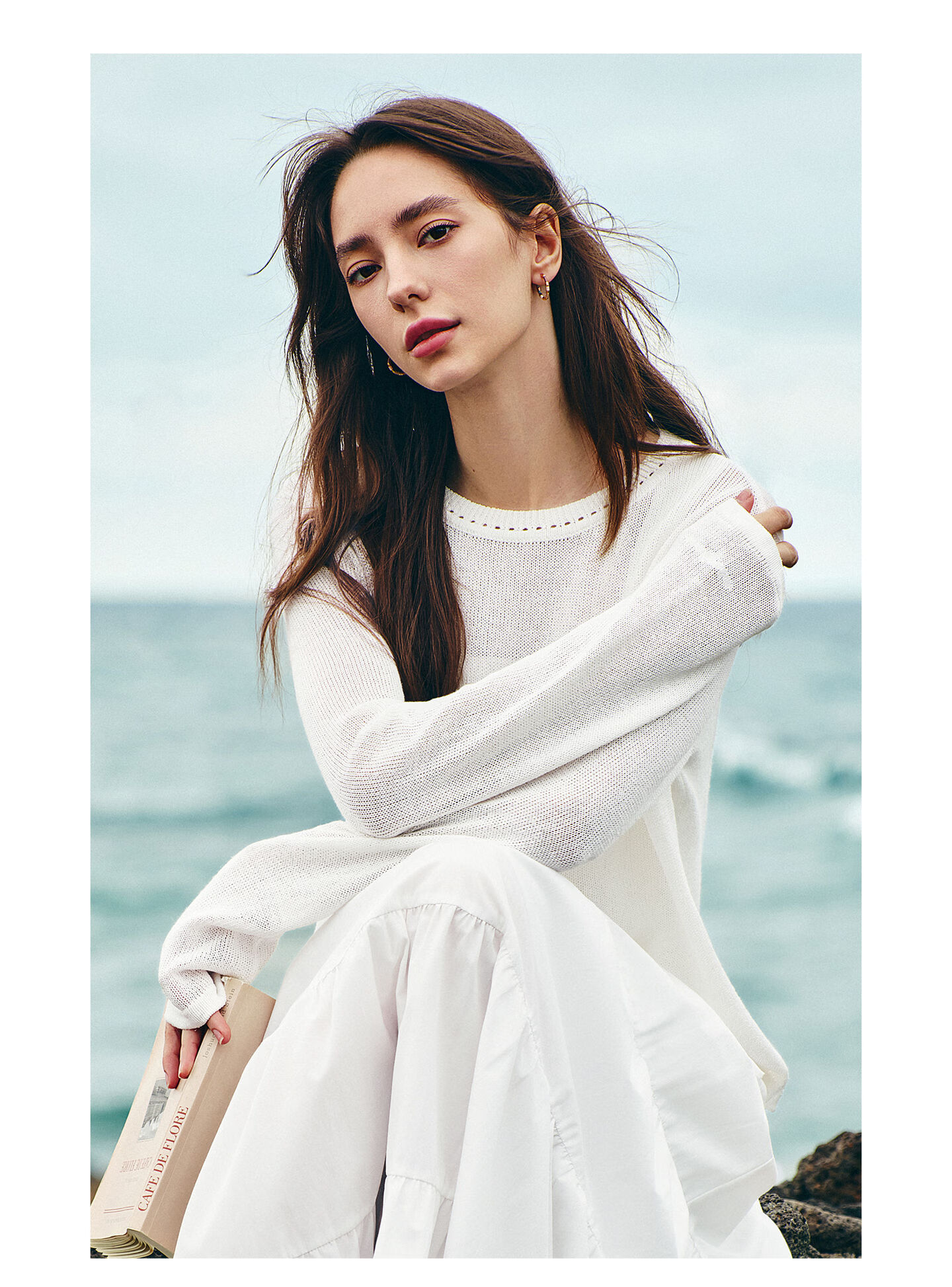 Navigare Fashion Week Same Style Small Sailboat 26 New Women's Lightweight Knit Round Neck Hollow Out Sweater Top 2314006501 31