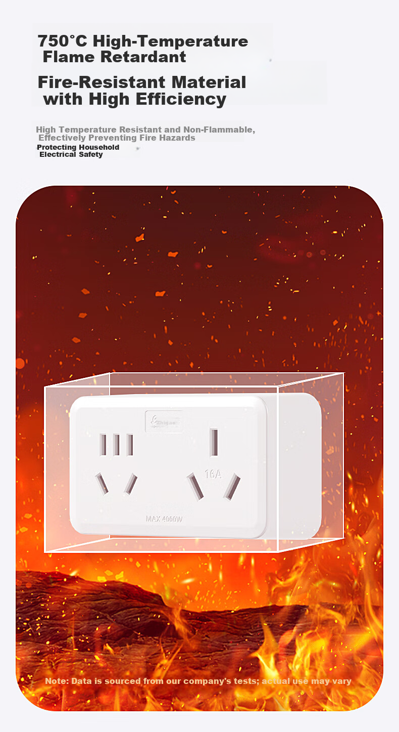 CHIGO 16A to 10A Socket Converter Adapter High Power Air Conditioner Water Heater Dual Wireless Extension 16A to 10A+16A White 4