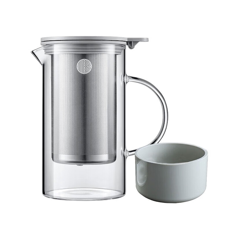 Buydeem Glass Tea Pot Large Capacity 800ml for Office and Home