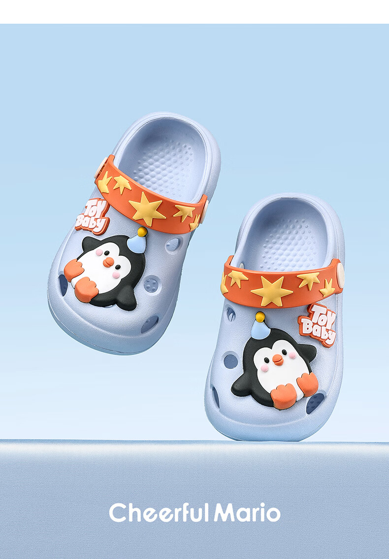 Cheerful Mario Girls Baby Clog Shoes Children's Princess Sandals Summer Soft Sole Breathable 1-3 Years Toddler Boys Cool Slippers 15