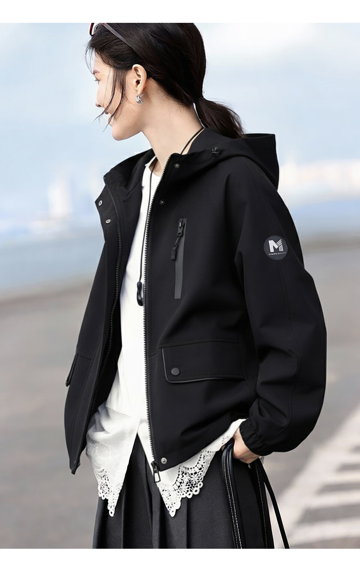 She Enjoy Casual Short Jacket for Women Petite Workwear Style Outdoor Jacket T54D021 17
