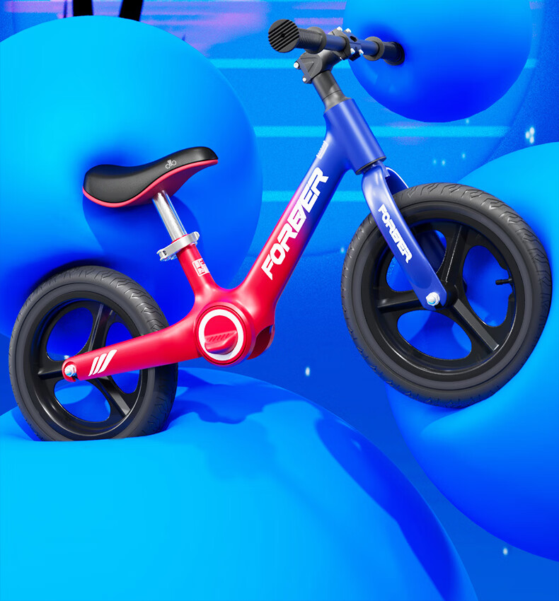 Forever Kids Balance Bike 1-3-6 Years Old Baby Glide Bike No Pedal Boy Birthday Gift 12 Inch Red 12
