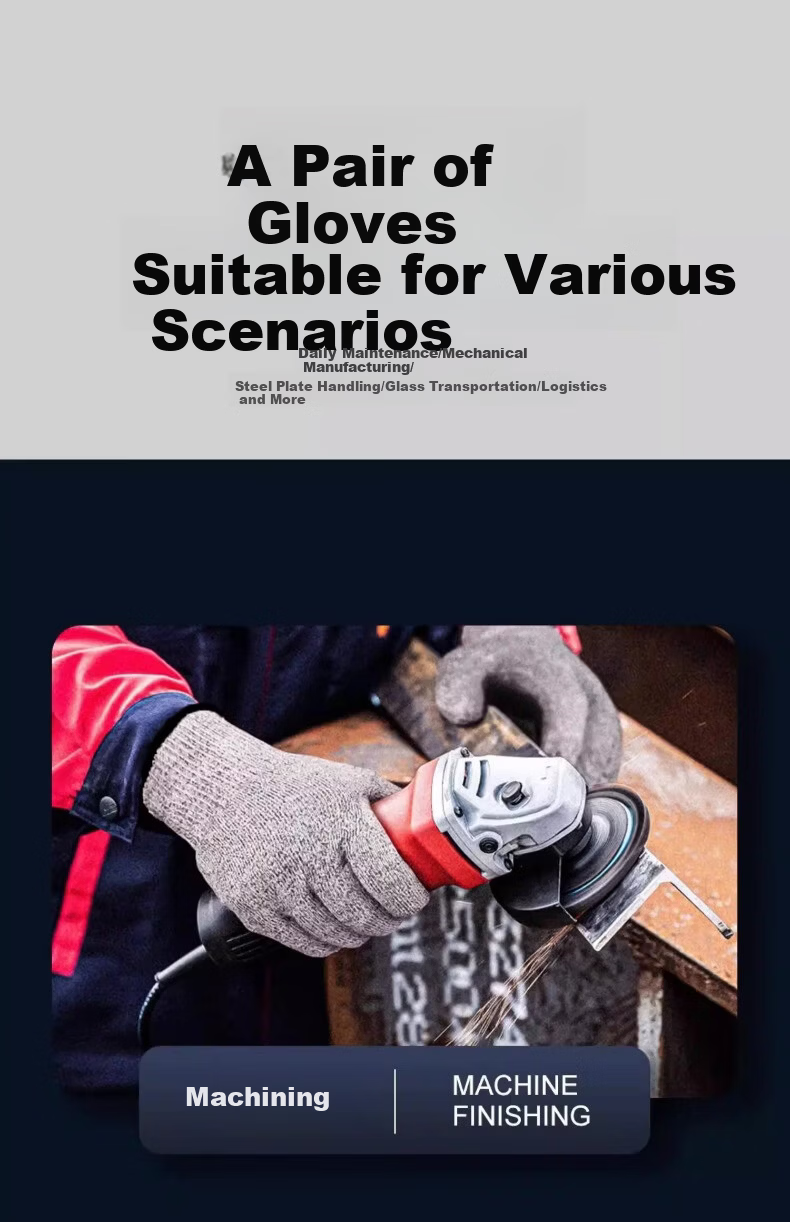 Huipute Cut-Resistant Gloves Labor Protection HPPE Level 5 Anti-Cut Stainless Steel Wire Work Protective Wear-Resistant Iron Gloves [Jingcang Fast Delivery] Pure Steel Wire Glove Single Piece 10
