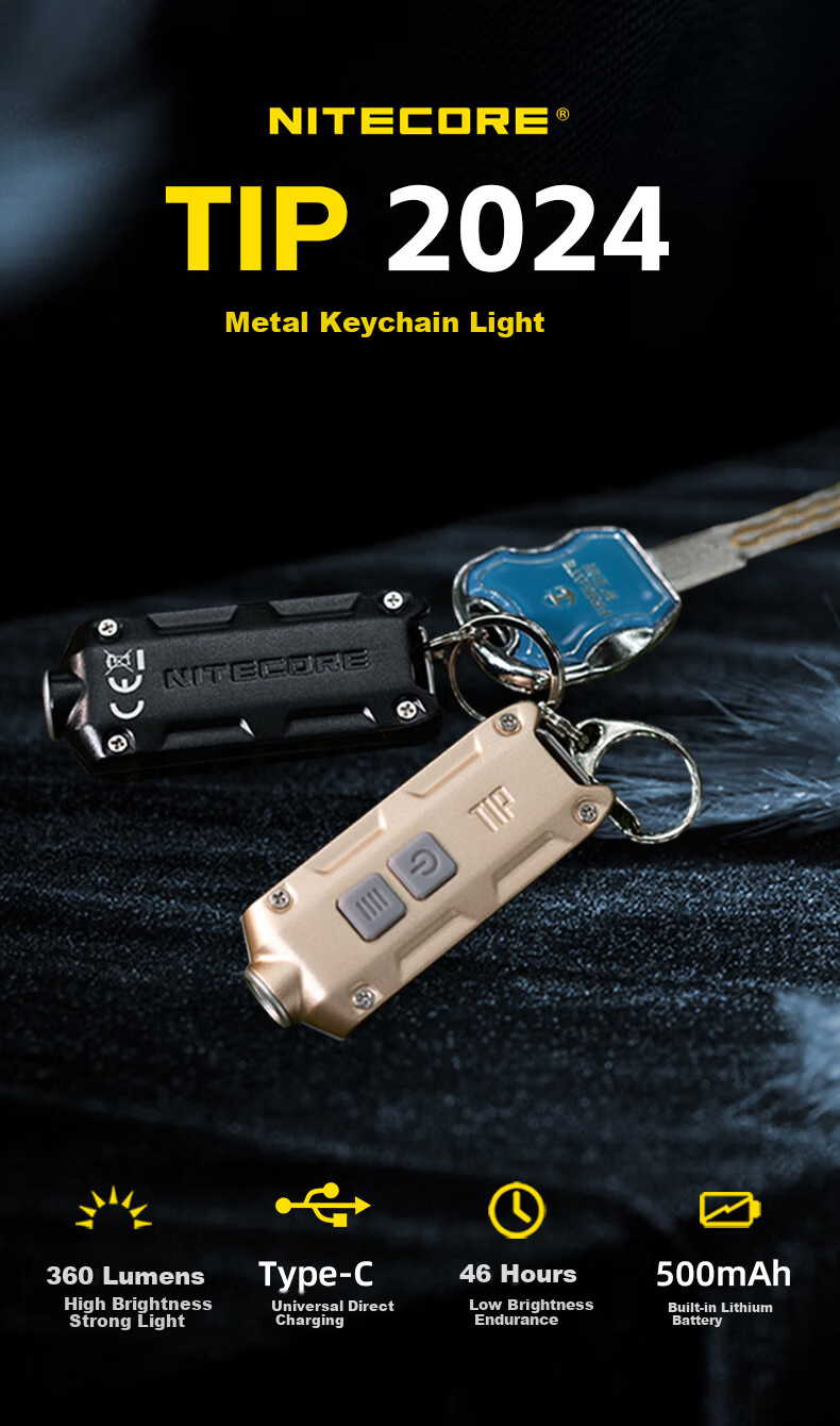 NITECORE TIP Jade Identification Mini Flashlight Jewelry Inspection High Brightness Type-C Rechargeable Keychain Light 1