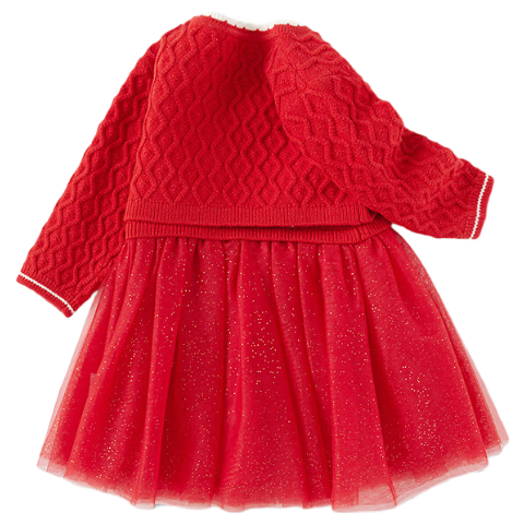 Balabala Baby Knitted Set First Birthday Dress Set New Year Outfit 200125104002