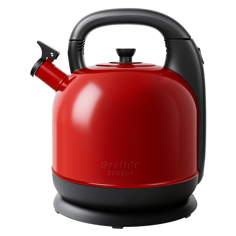 Grelide 4.2L Electric Kettle Large Capacity 304 Stainless Steel 2000W High Power Auto Shut-Off Chinese Red Household Water Boiler Gift for Wedding and Spring Festival