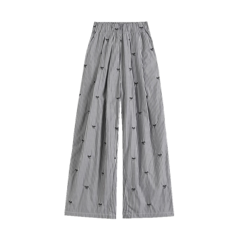 TonLion 2026 Spring Women's Embroidered Casual Long Pants Dark Gray XL