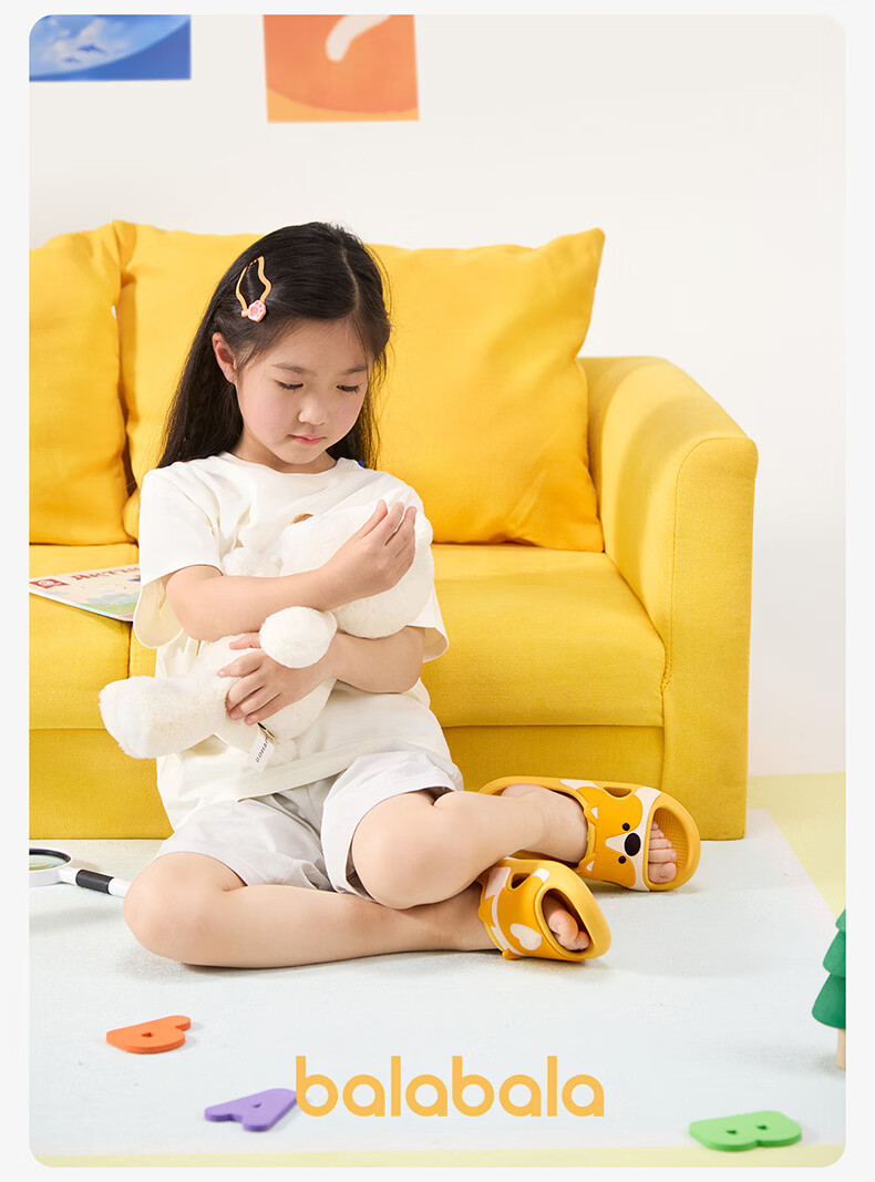 Balabala Kids Cartoon Summer Indoor Bathroom Cute Boys Girls Slippers Sandals for Older Children 15