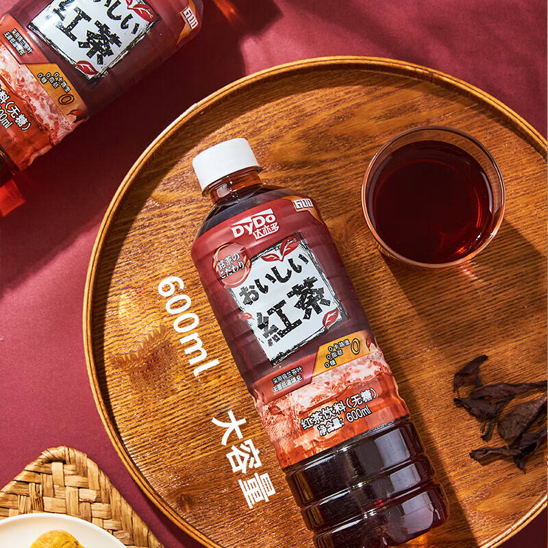 达亦多(DyDo) 红茶 植物茶饮料 0糖0脂 600ml*15瓶 整箱 斯里兰卡红茶