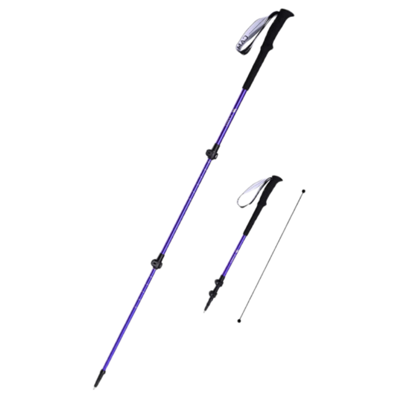 CAMEL Professional Outdoor Mountaineering Hiking 7-Series Aluminum Alloy Telescopic Trekking Pole Walking Stick 136BH04017 Black