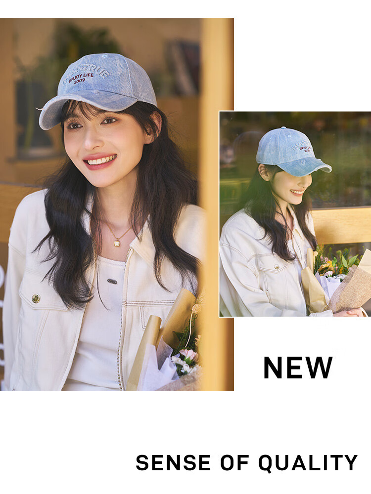 Zhenxiang Women's Baseball Cap Spring Autumn Fashion Embroidered Vintage Four-Season High-End Duckbill Hat Face-Slimming Y1029 8