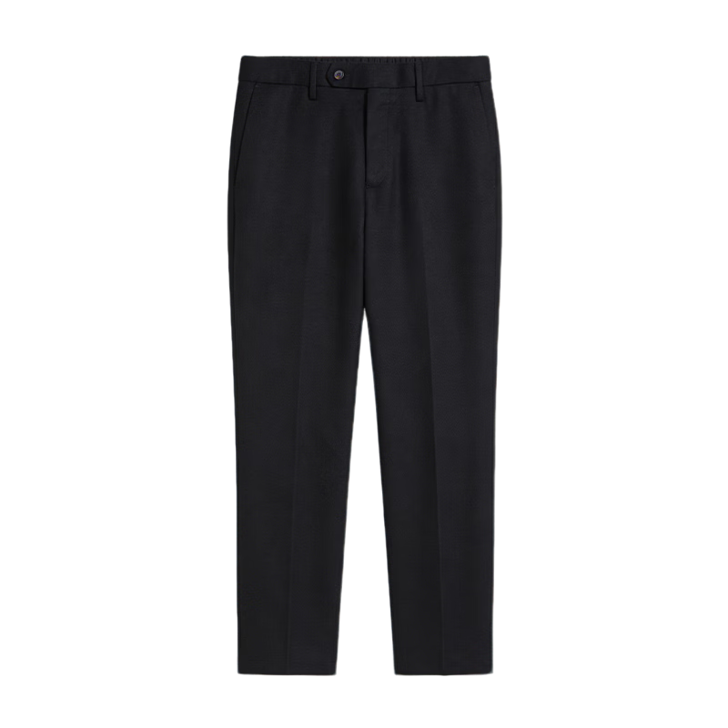 JD Jingzao Cool Wool Tencel Men's Casual Pants Summer Wrinkle-Free Straight Business New Black 34
