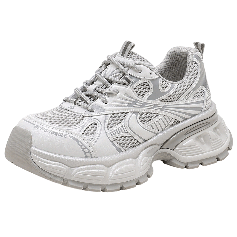Saturday Mesh Breathable Dad Sneakers for Women 2026 New Summer Thick Sole Height Increasing Casual Shoes with Wide-Leg Pants Matching