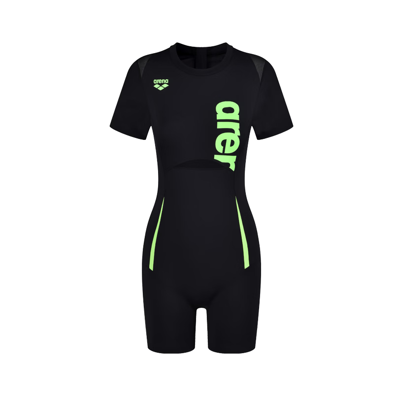 Arena Women's Professional Slim Fit Sun-Protective Short Sleeve One-Piece Swimwear Chlorine-Resistant Spa Swimsuit