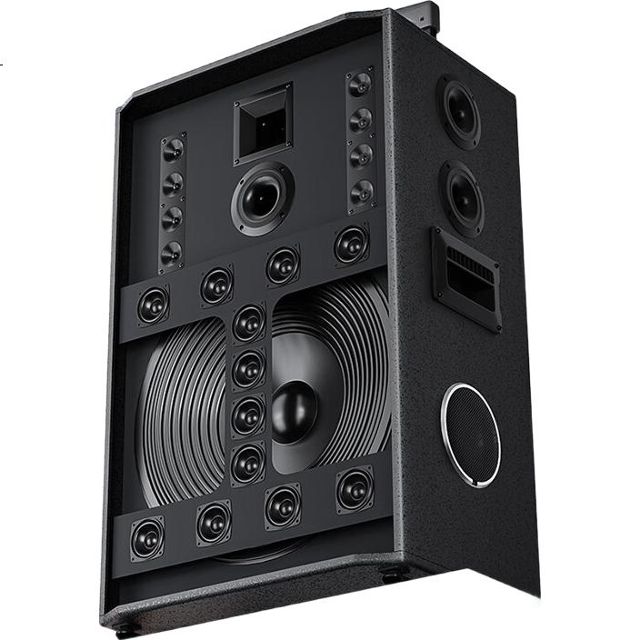 Портативная колонка Newmine N539, 15 дюймов, Bluetooth 5.0, деревянный корпус, 29 динамиков, двойные микрофоны, 18.92 кг